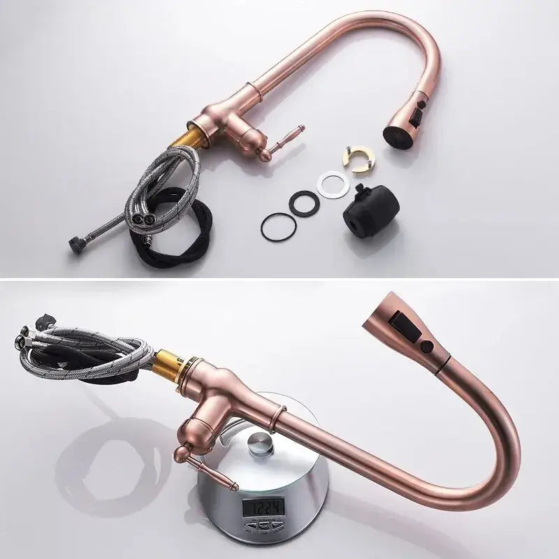 Bronze Pull-Down Kitchen Faucet