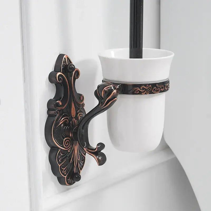 Bronze Ornate Brush Holder