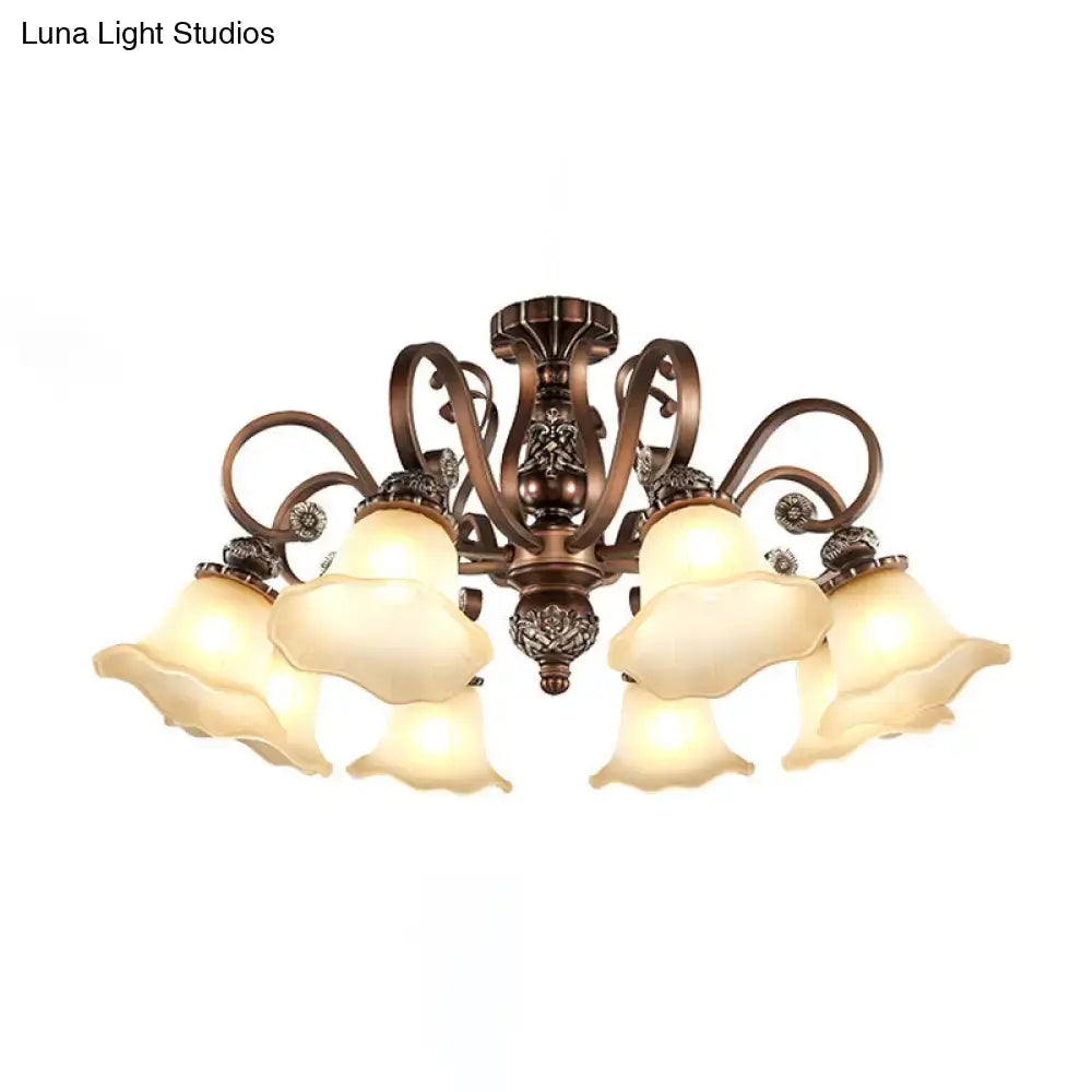 Bronze Opal Glass Ceiling Light