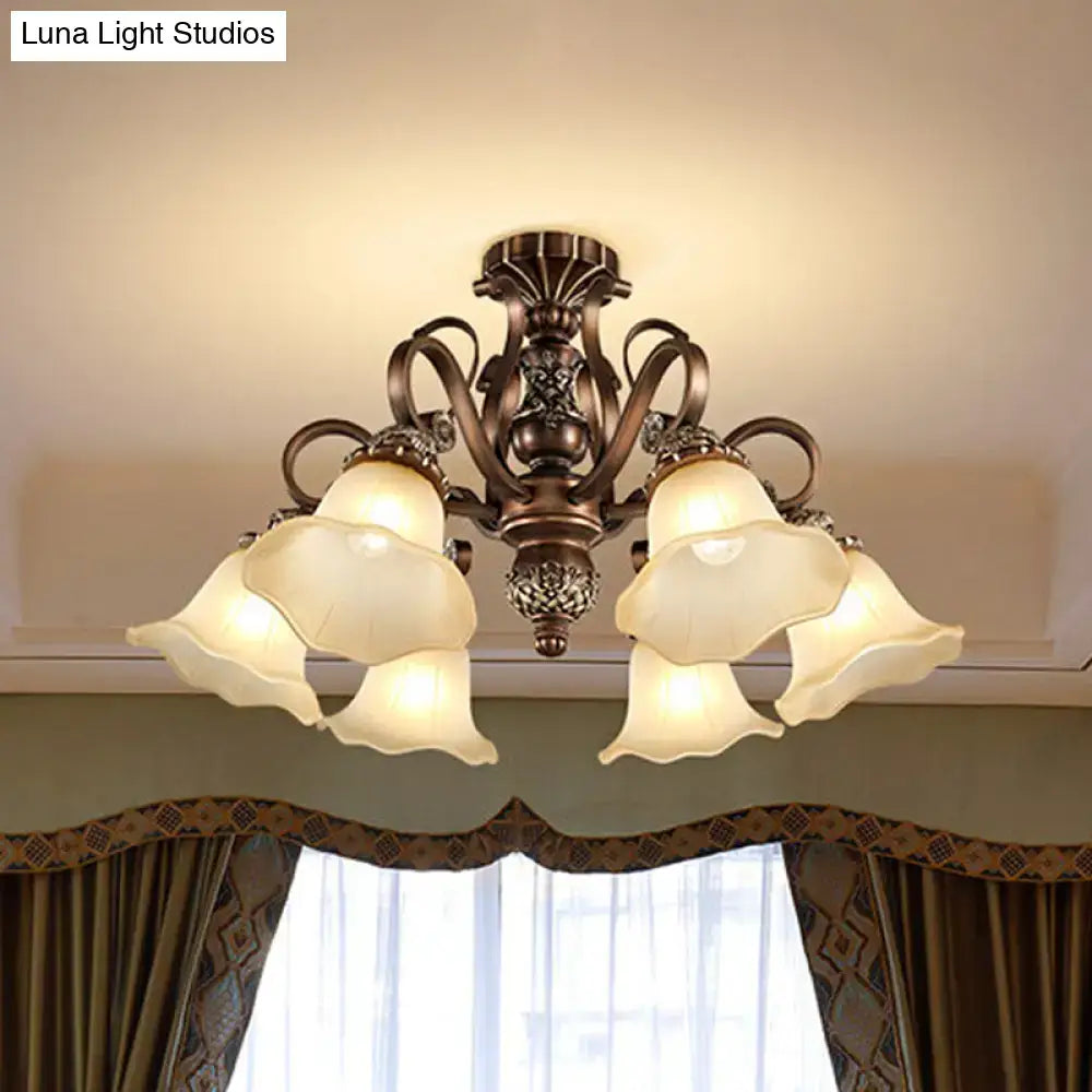 Bronze Opal Glass Ceiling Light