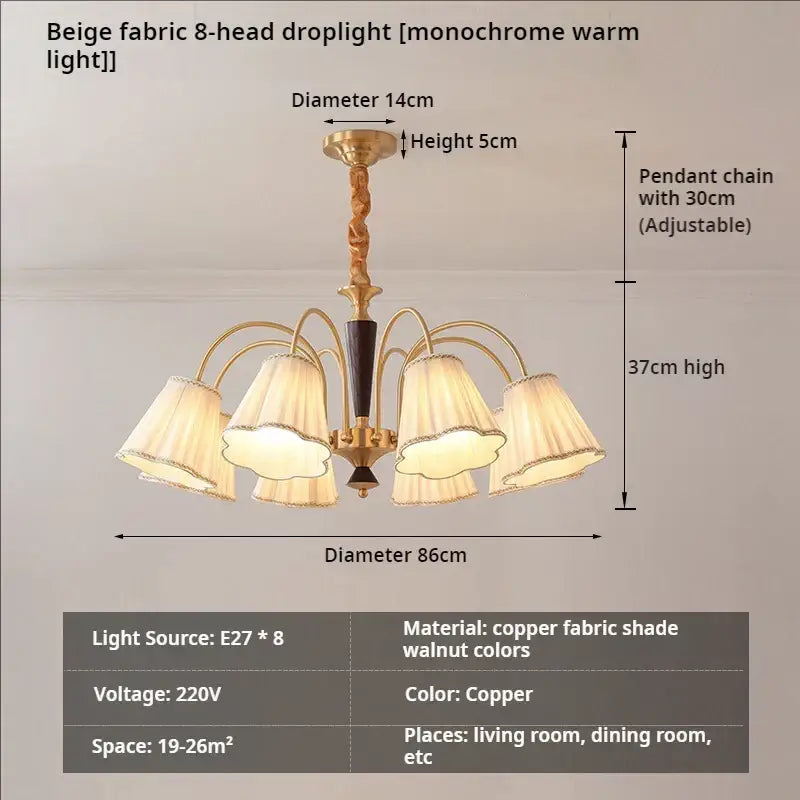 Antique Copper Dining Chandelier