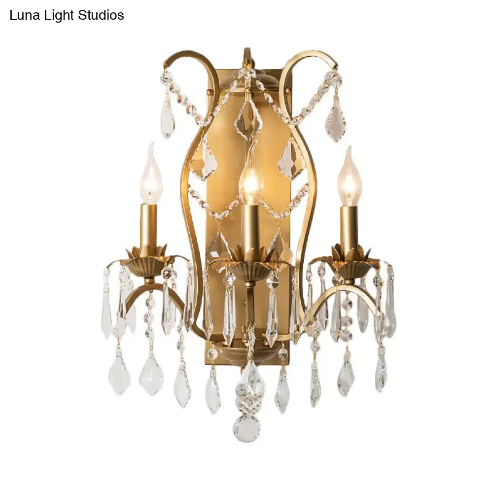 Gold Crystal Candelabra Light