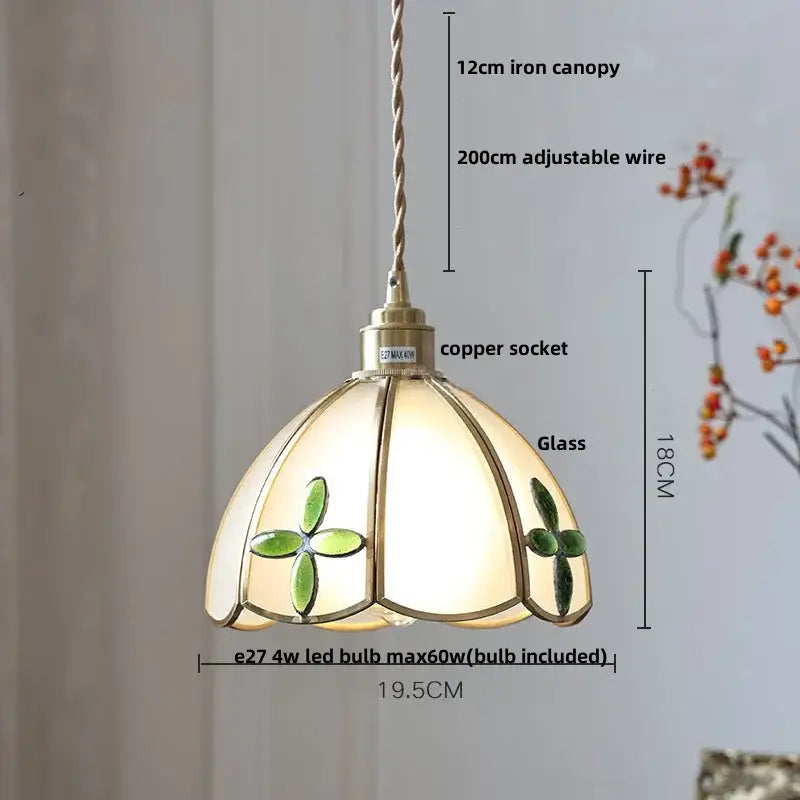 Gold Petal Glass Light