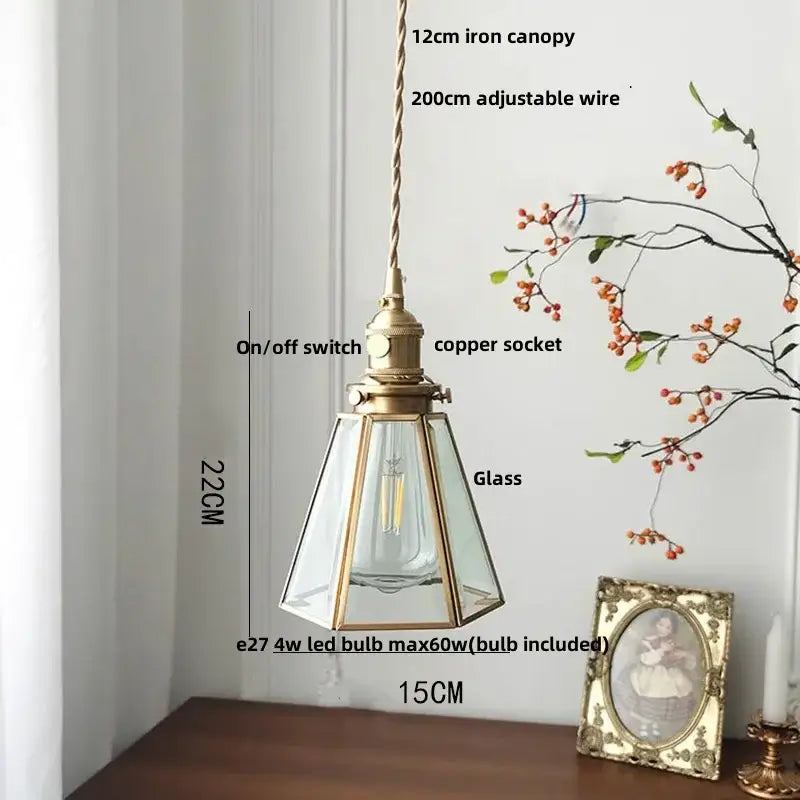 Gold Petal Glass Light