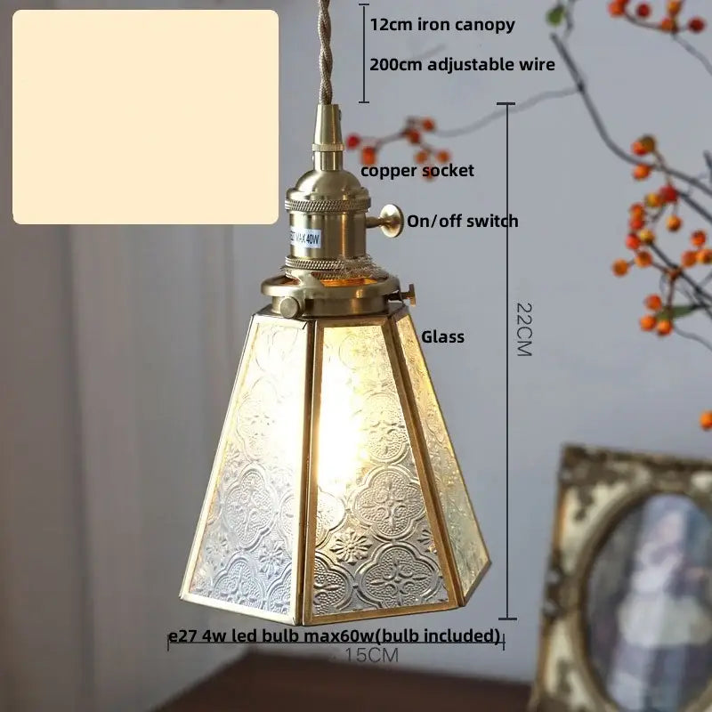 Gold Petal Glass Light