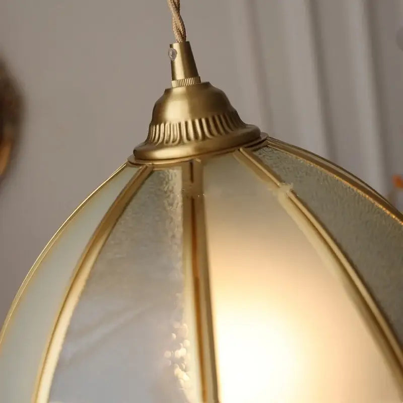 Gold Petal Glass Light