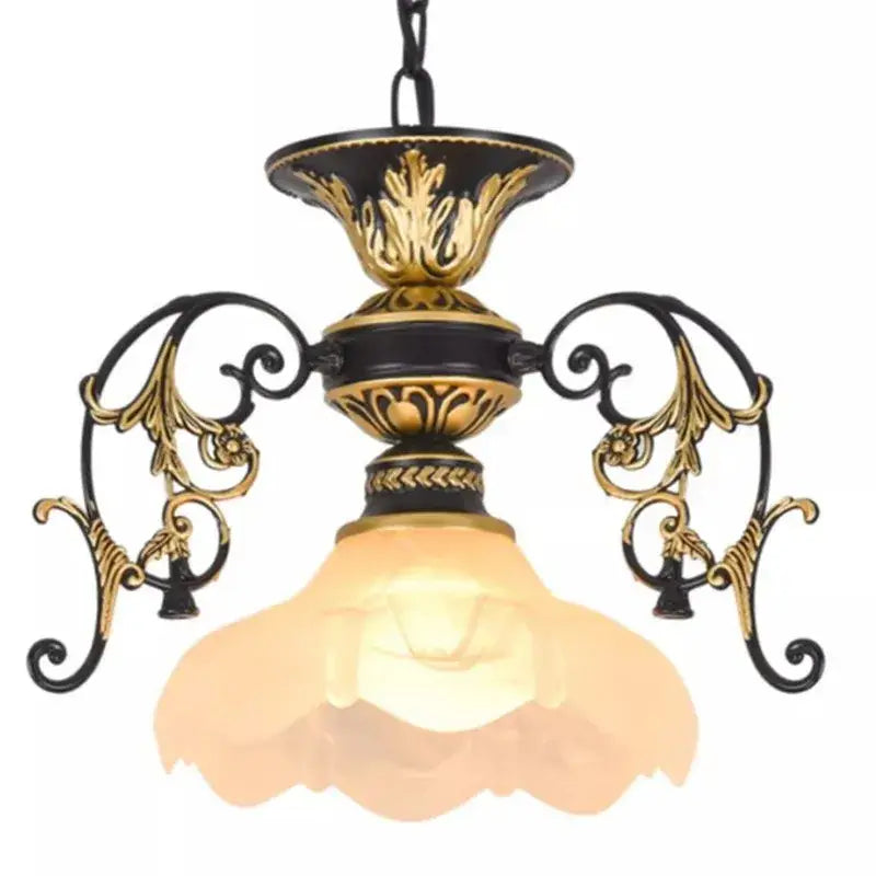 Black Gold Industrial Chandelier