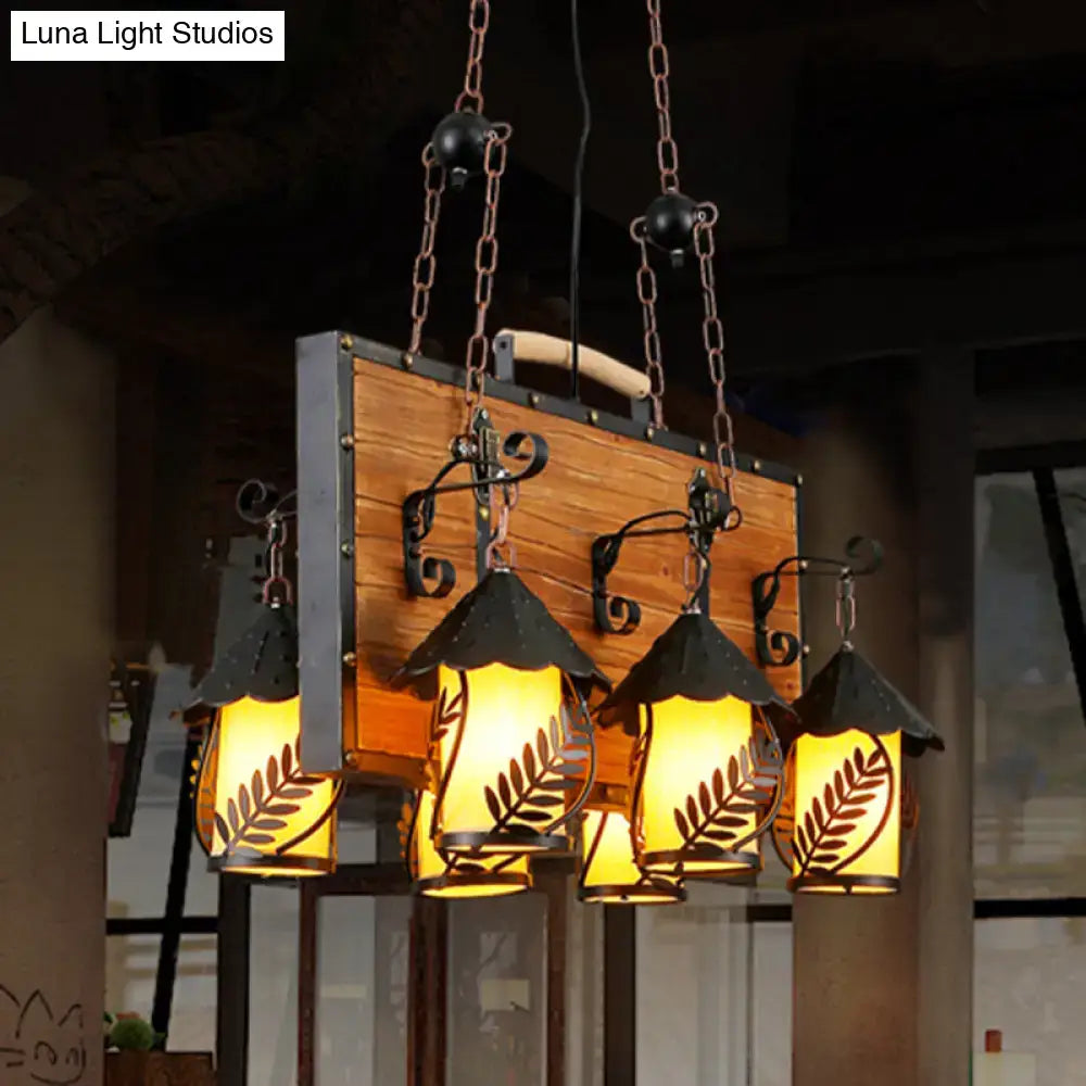 White Glass Chandelier