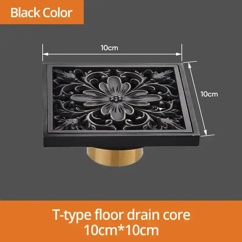 Black Brass Shower Drain