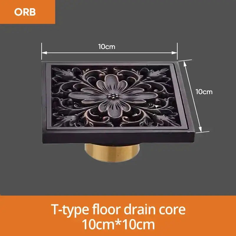 Black Brass Shower Drain
