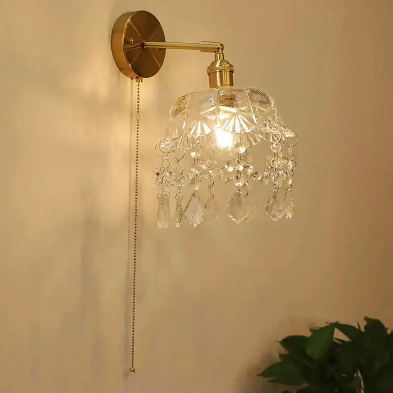Wall Lamp Art Deco Brass Bedroom Sconce