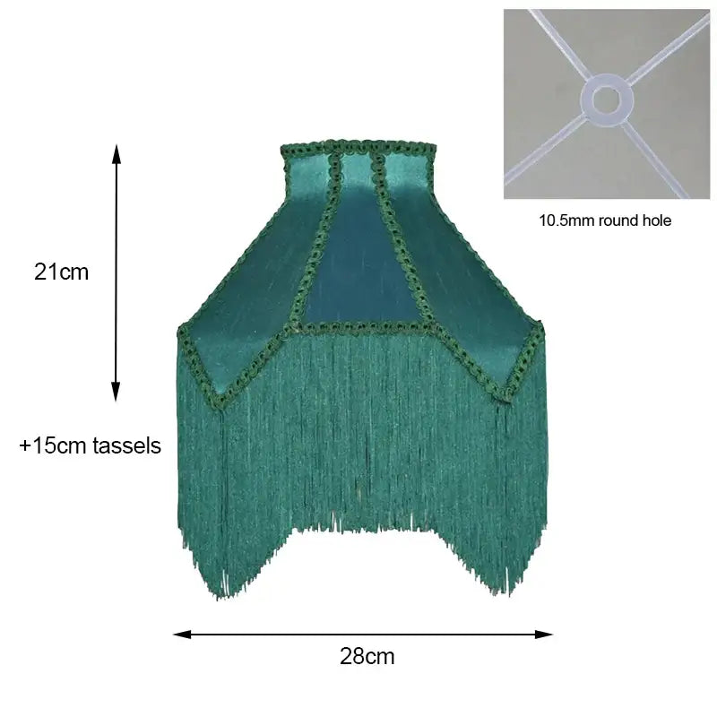 Green Velvet Art Deco Lampshade