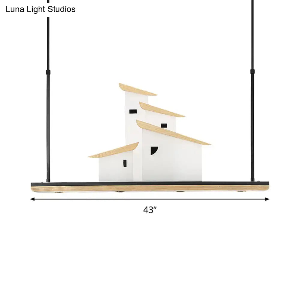 Light Wood Ceiling Light