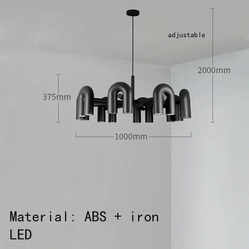 Teal Art Deco Pendant Light