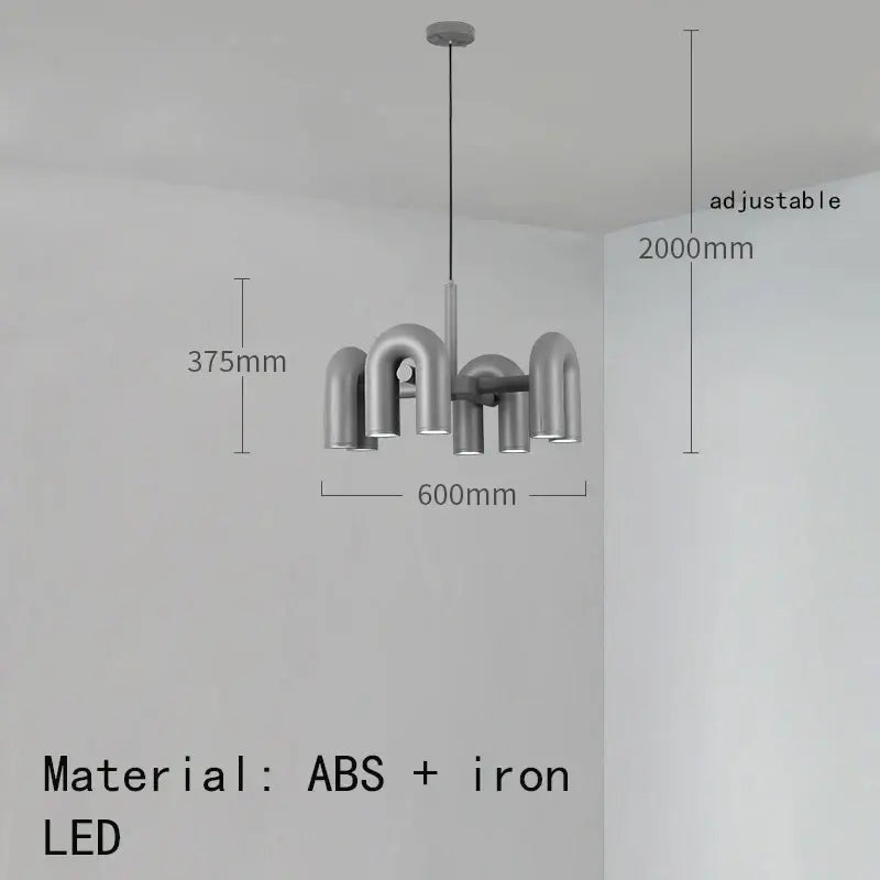 Teal Art Deco Pendant Light