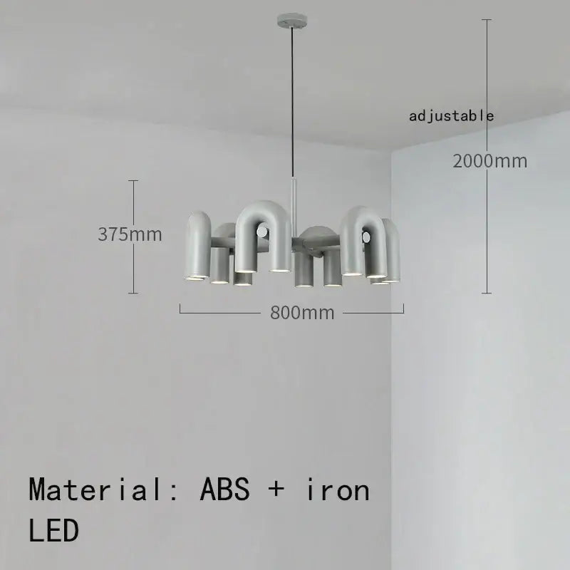 Teal Art Deco Pendant Light