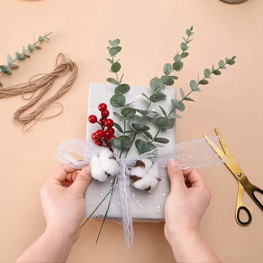 Green Eucalyptus Leaves Set