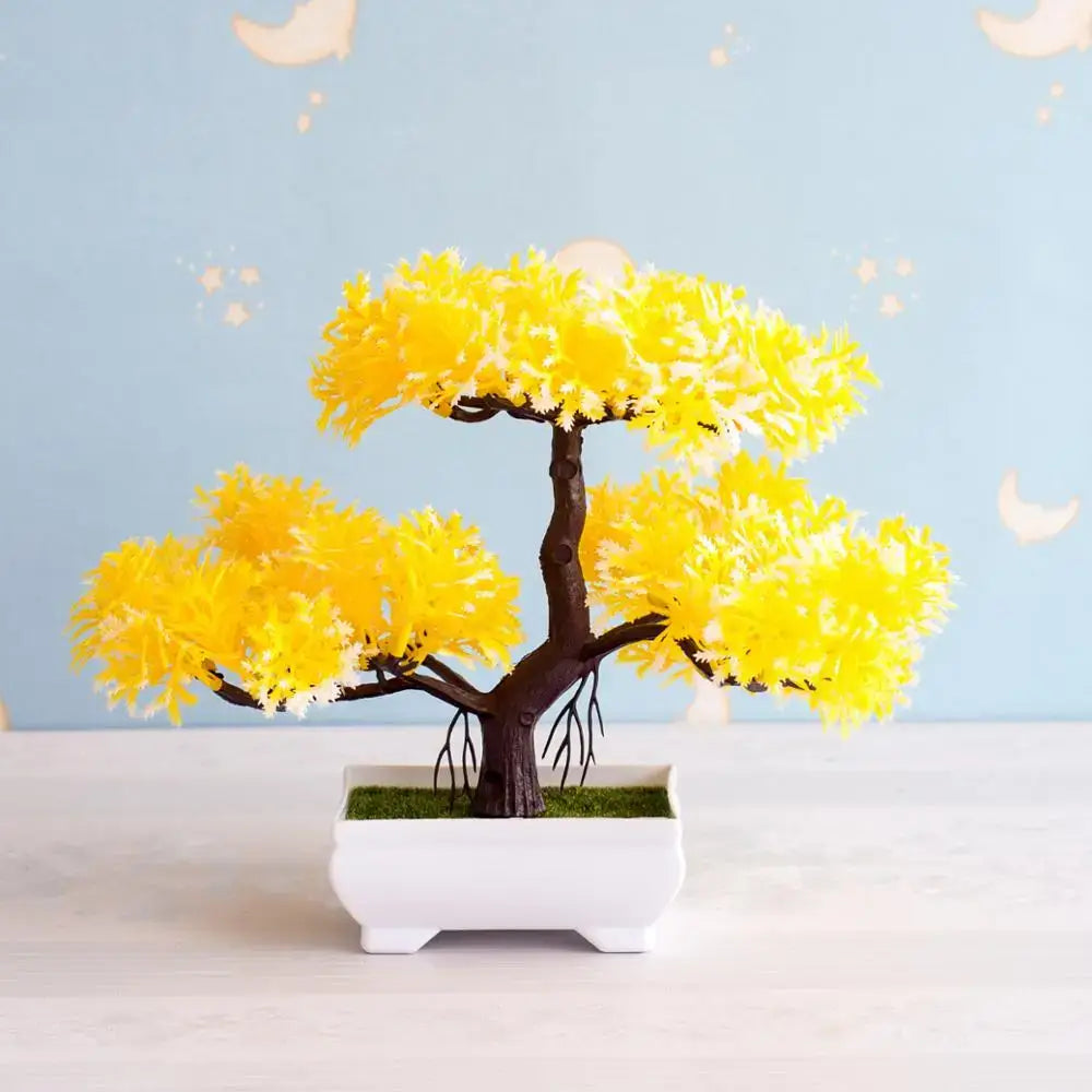 Green Pink Bonsai Tree