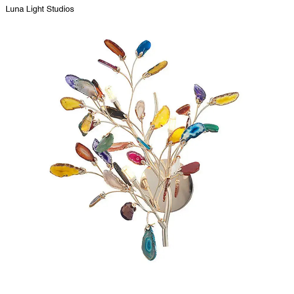 Agate Leaf Wall Sconce