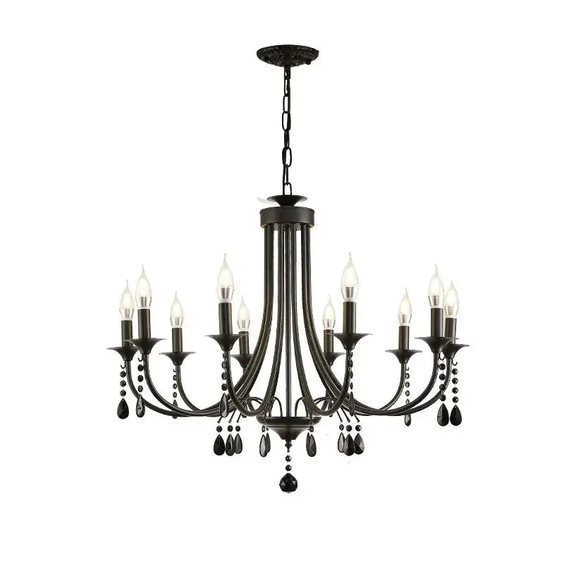 Black Crystal Metal Chandelier