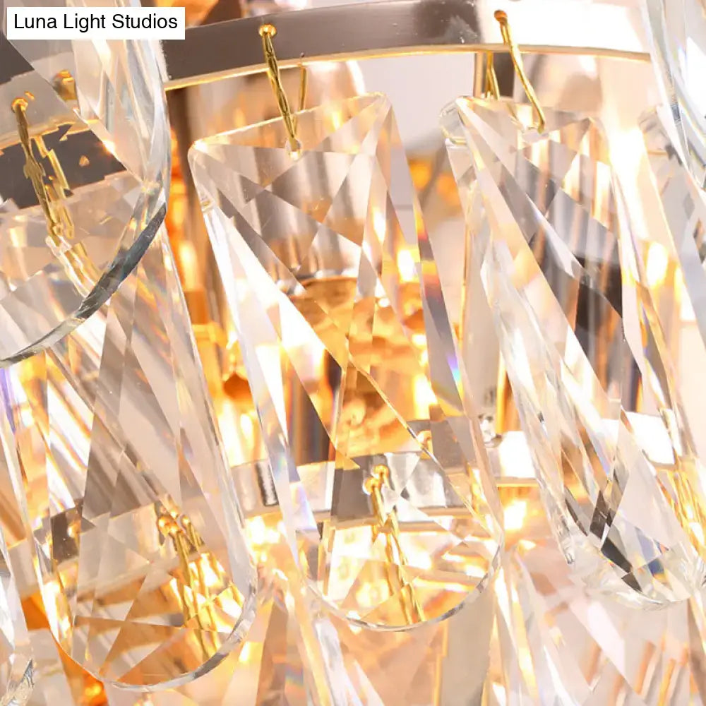 Gold Crystal Tiered Lamp