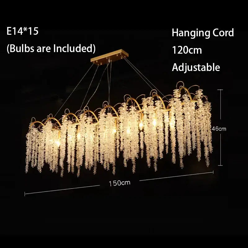 Gold Wistaria Chandelier