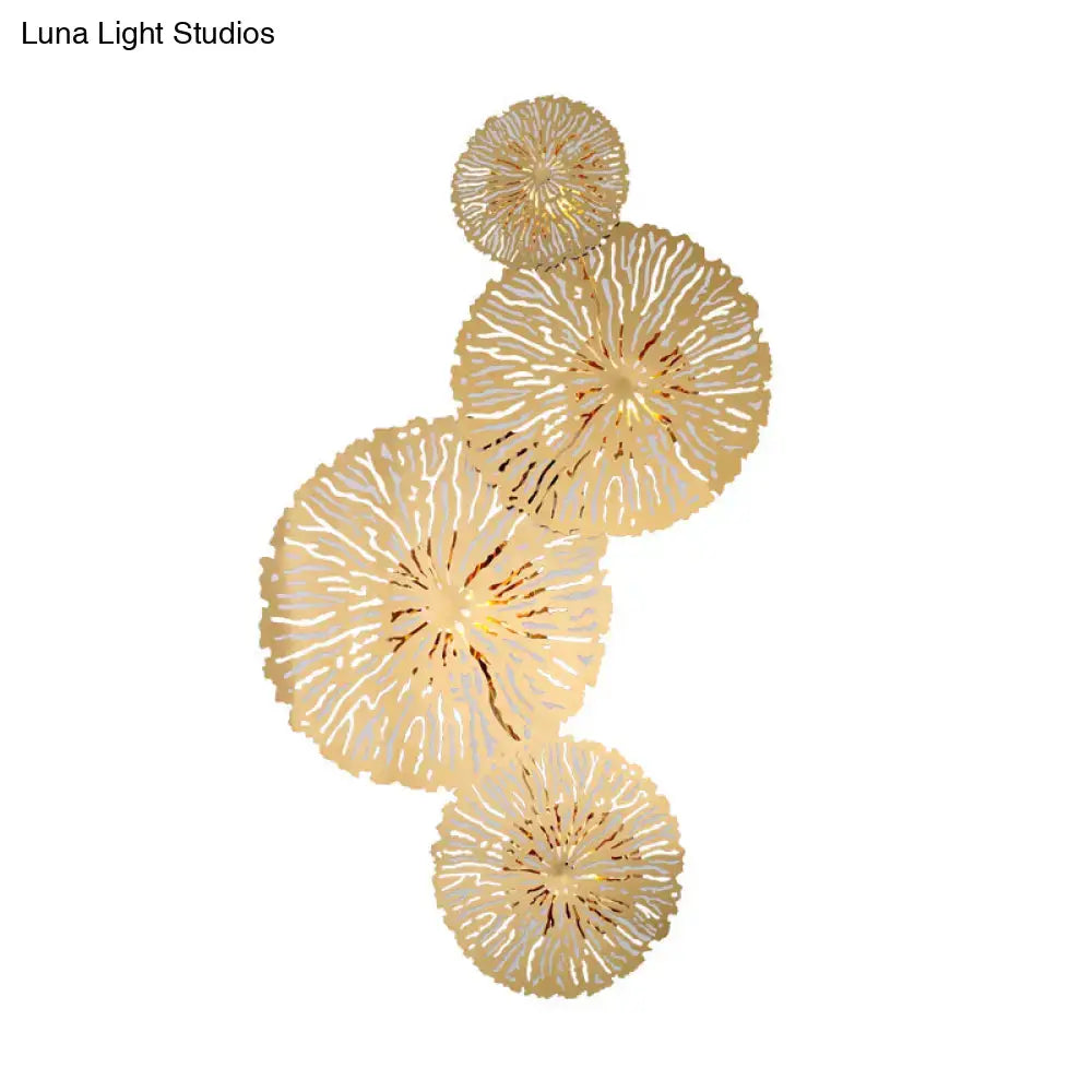Gold Lotus Leaf Sconce