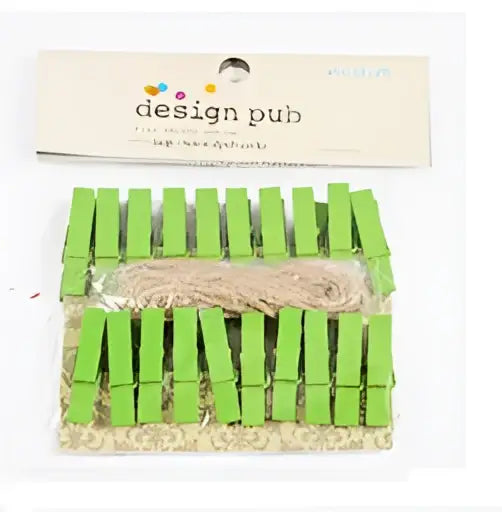 Colorful Wooden Photo Clips