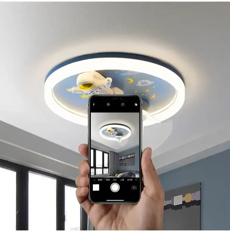 Blue Yellow Modern Ceiling Fan