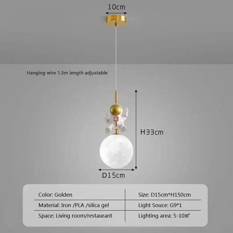 Gold Moon LED Pendant Light