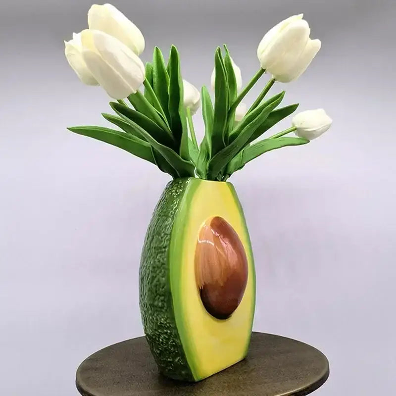 Avocado Green Ceramic Vase