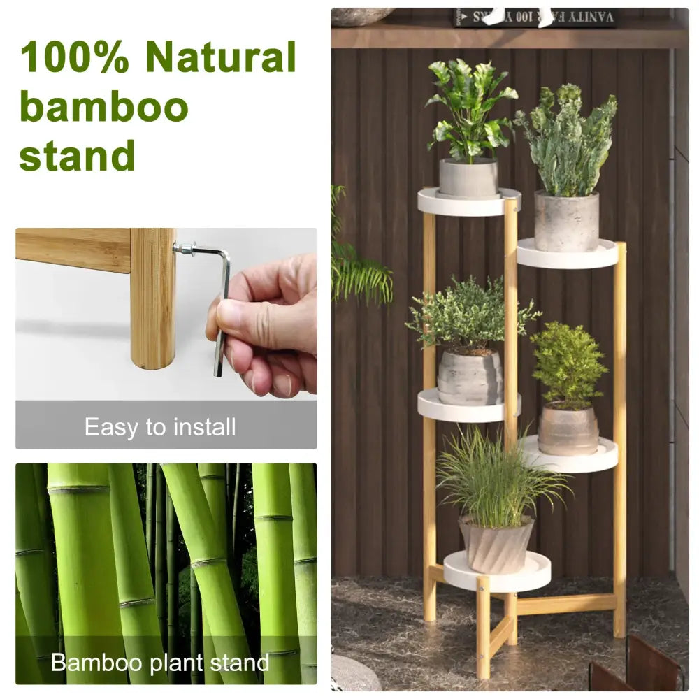 White Gold Tiered Plant Stand