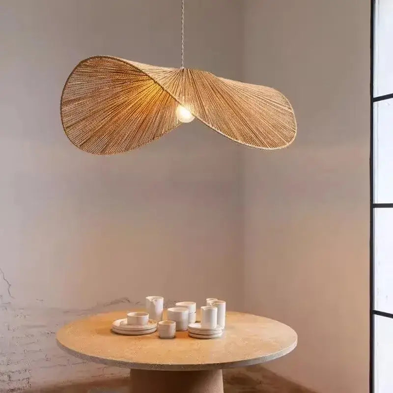 Bamboo Woven Rattan Dining Pendant Light