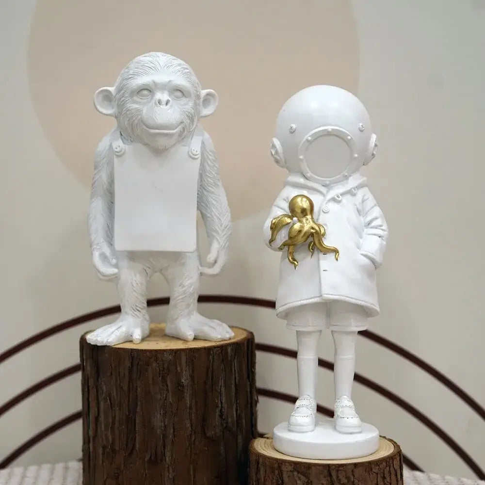 Black White Banksy Figurines
