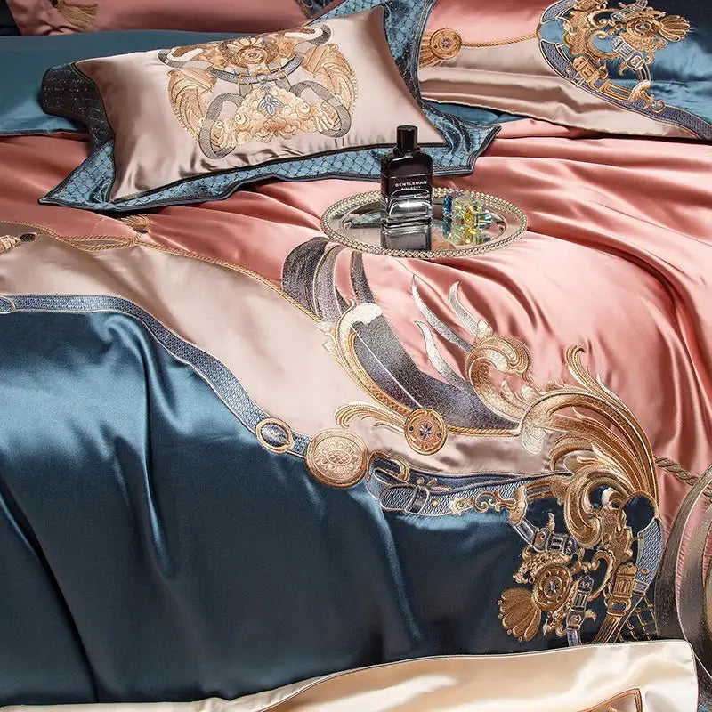 Teal Baroque 1500TC Egyptian Cotton Bedding