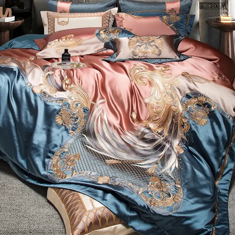 Teal Baroque 1500TC Egyptian Cotton Bedding