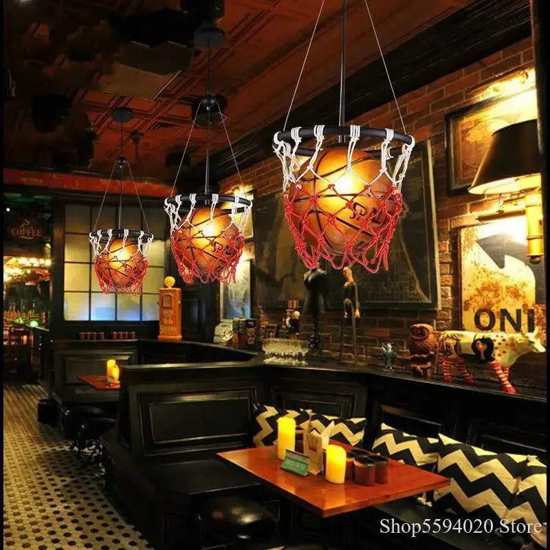 Basketball Pendant Light Red