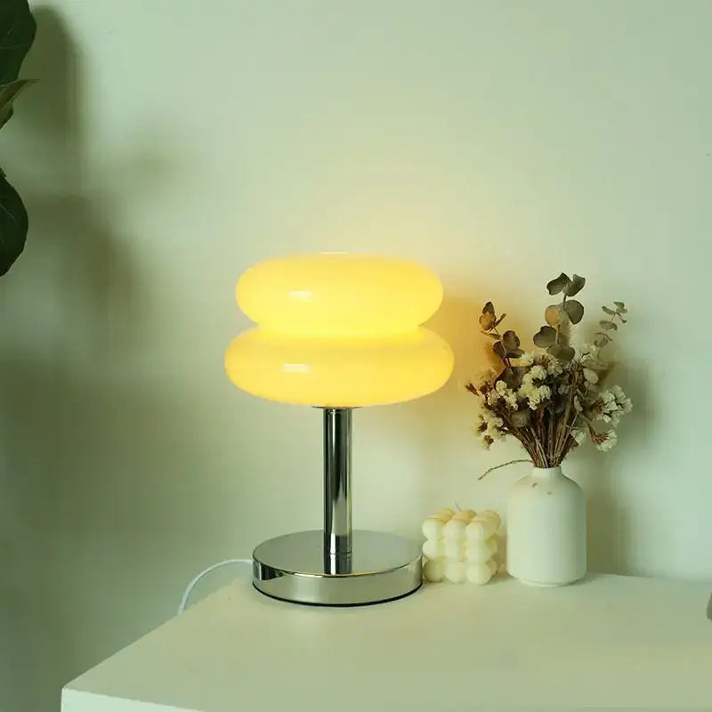 Yellow Glass Table Lamp