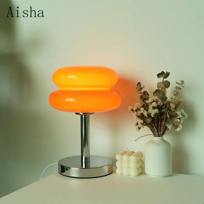 Yellow Glass Table Lamp