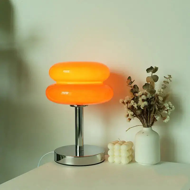 Yellow Glass Table Lamp