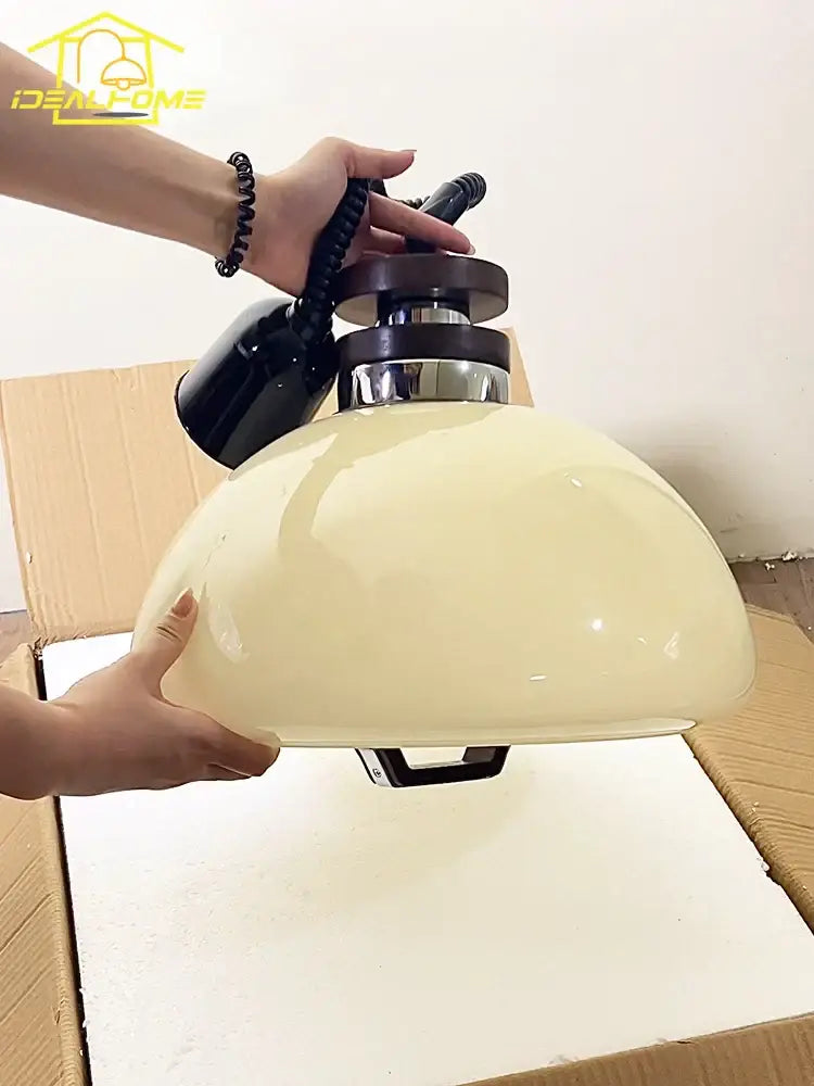 Cream Bauhaus Pendant Light