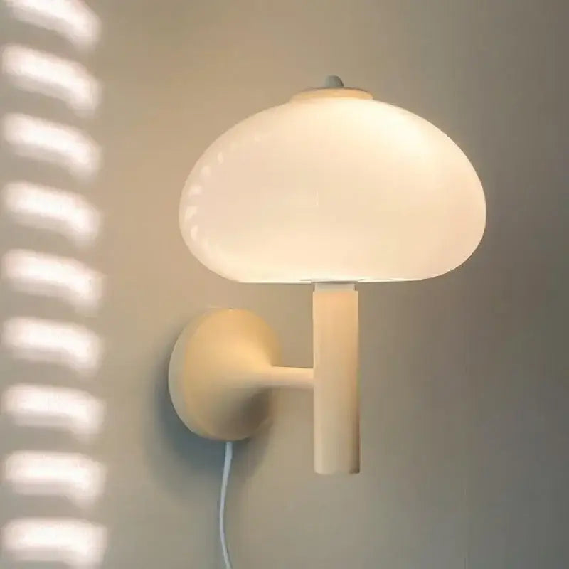 Cream Mushroom Wall Sconce