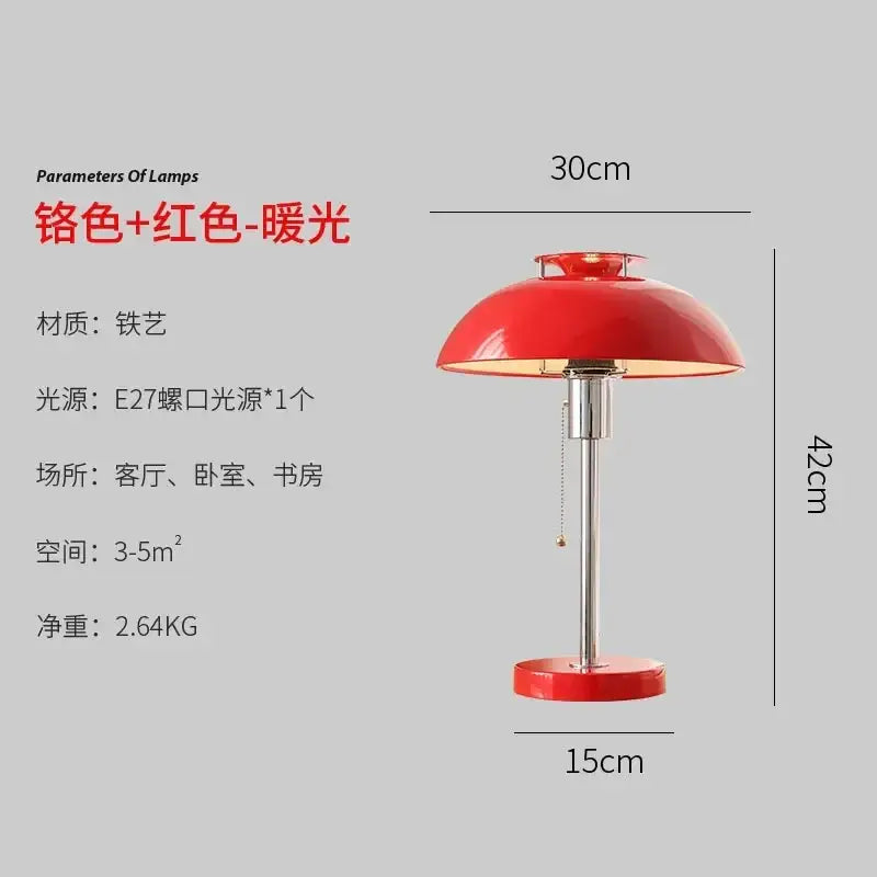 Red Bauhaus LED Lamp