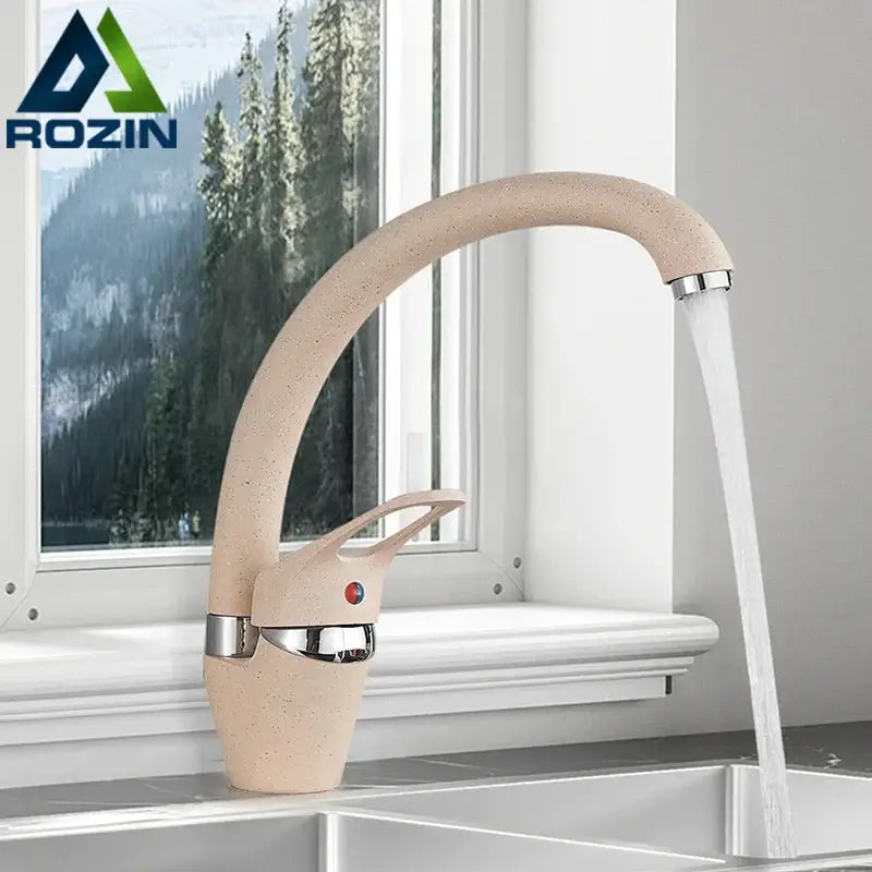 Beige Brass Swivel Faucet
