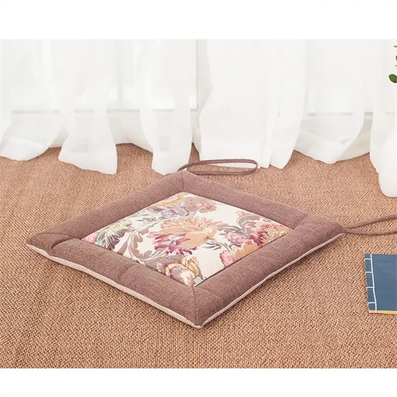 Beige Linen Chair Cushion