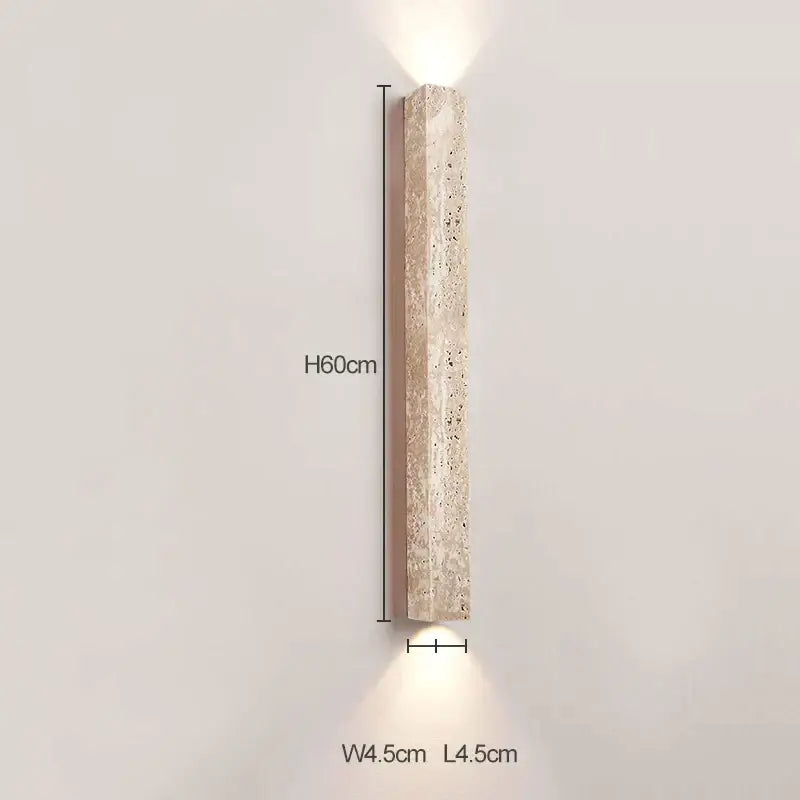 Travertine Dual Glass Sconce