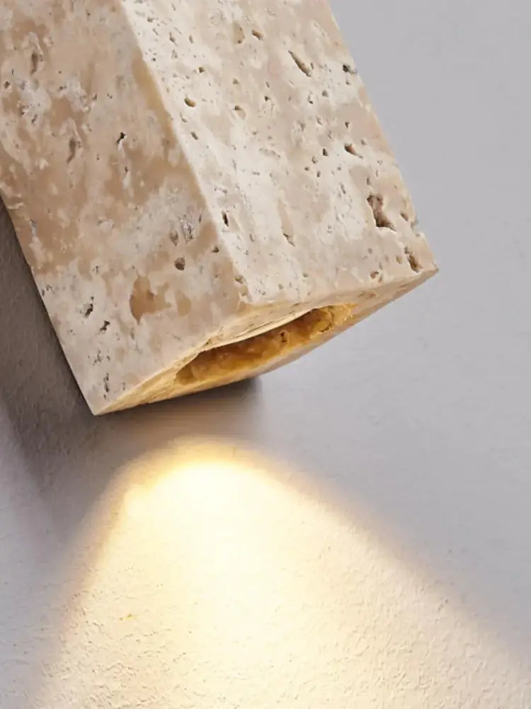 Travertine Dual Glass Sconce
