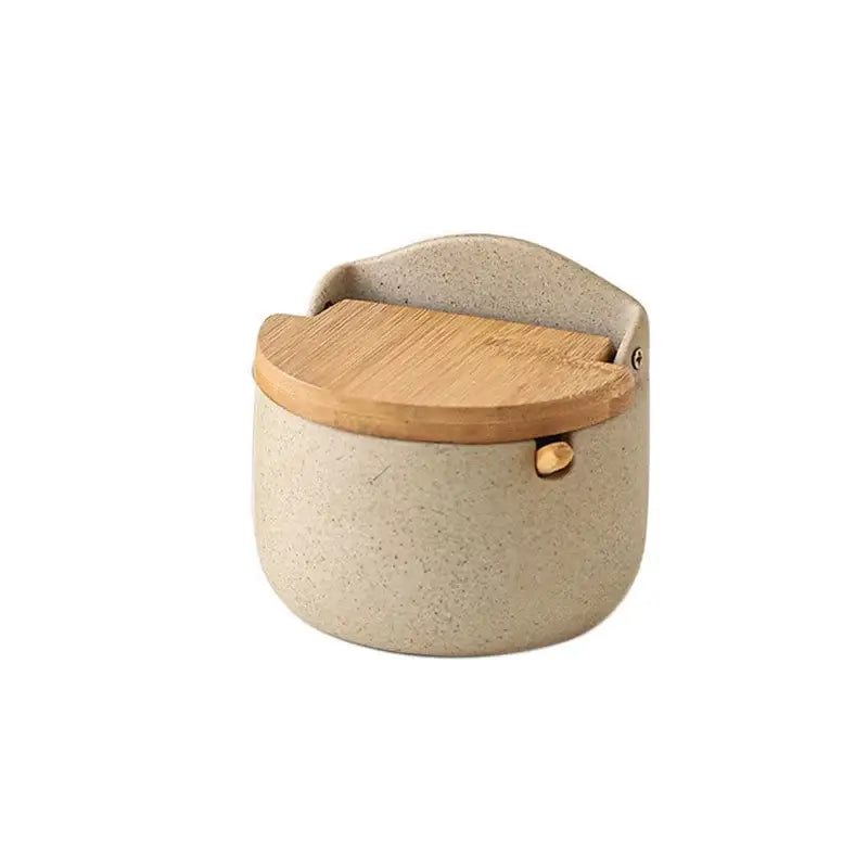 Beige Bamboo Jar Set