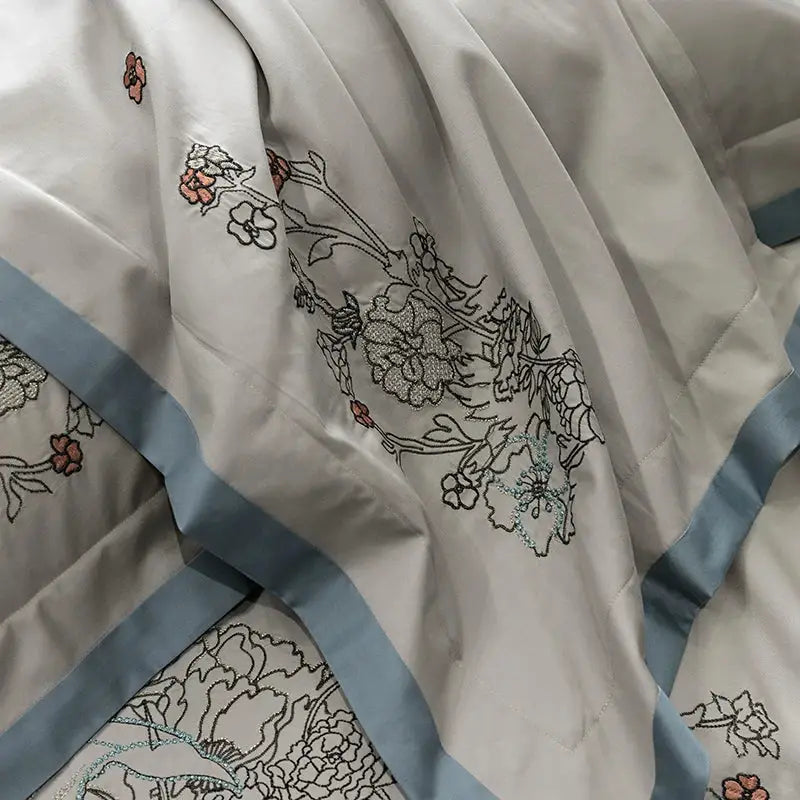 Beige Horse Embroidery Bedding