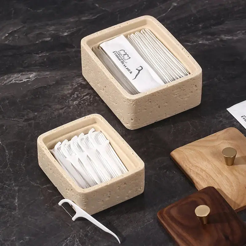 Beige Stone Jewelry Organizer